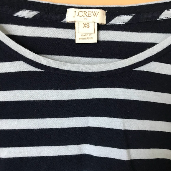 J. Crew Factory Striped Rolled Sleeve T-Shirt -995 - Picture 2 of 7